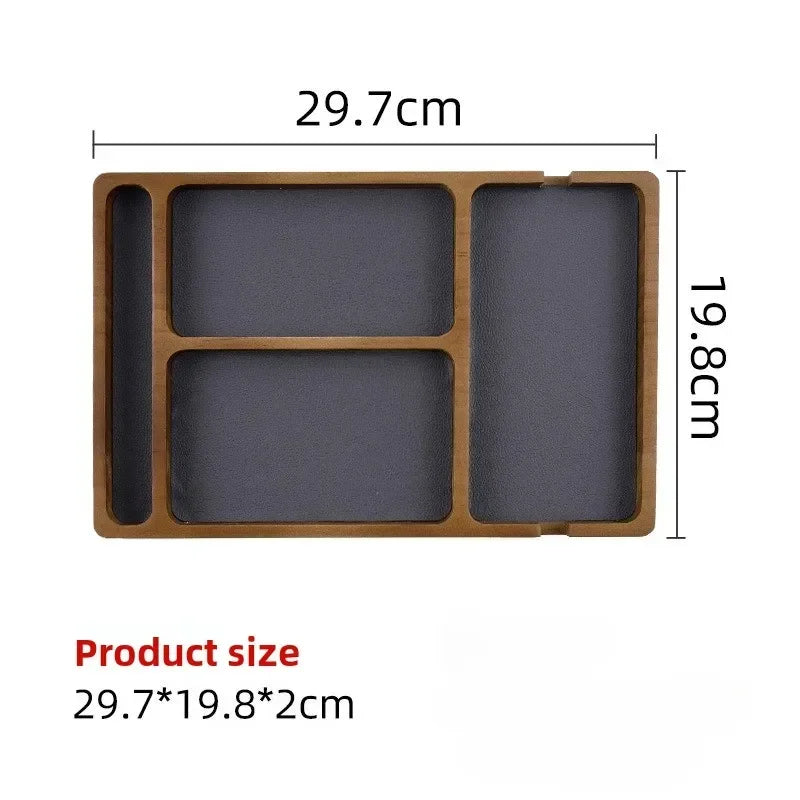 Caja de almacenamiento de escritorio de oficina de madera