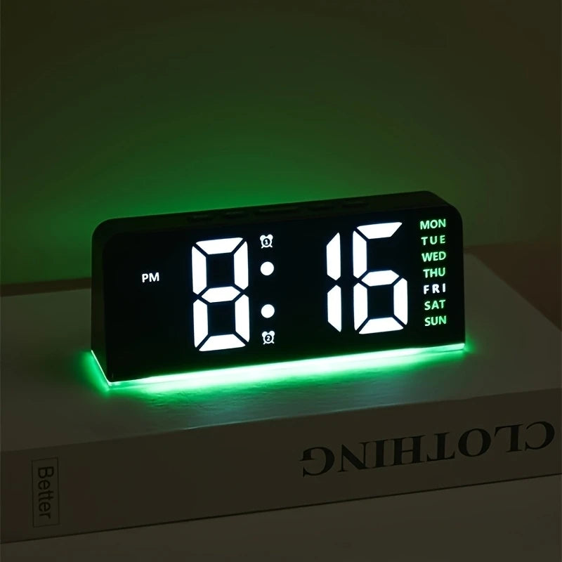 Reloj despertador digital LED de escritorio
