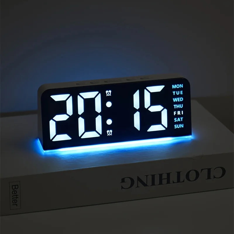 Reloj despertador digital LED de escritorio