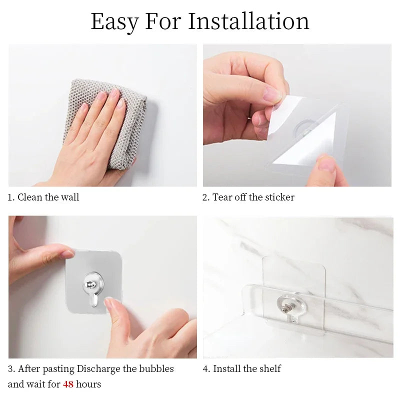 Estante de almacenamiento sin perforaciones para pared