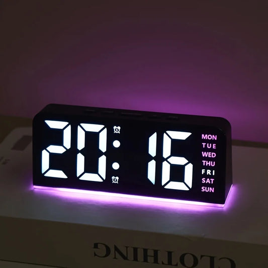 Reloj despertador digital LED de escritorio